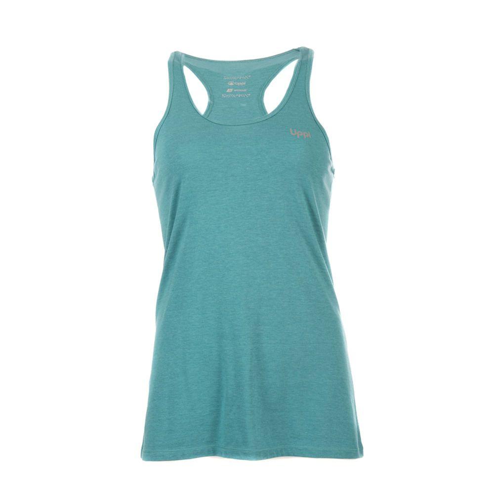 Polera Mujer Summit UV-Stop Tank Melange Turquesa Lippi-0