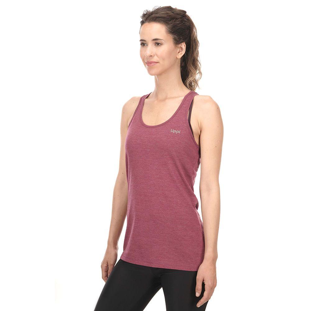 Polera Mujer Summit UV-Stop Tank Melange Turquesa Lippi-2