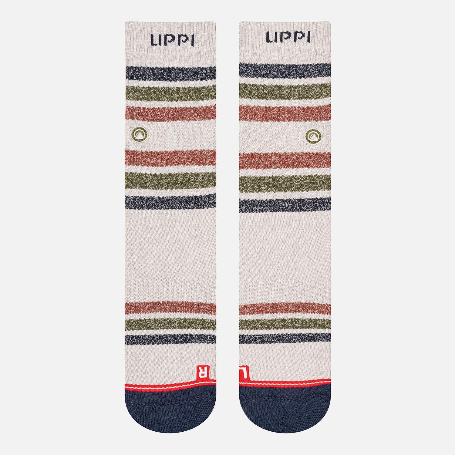 Calcetin Hombre Travel Walk Classic Socks Gris Melange Lippi-1