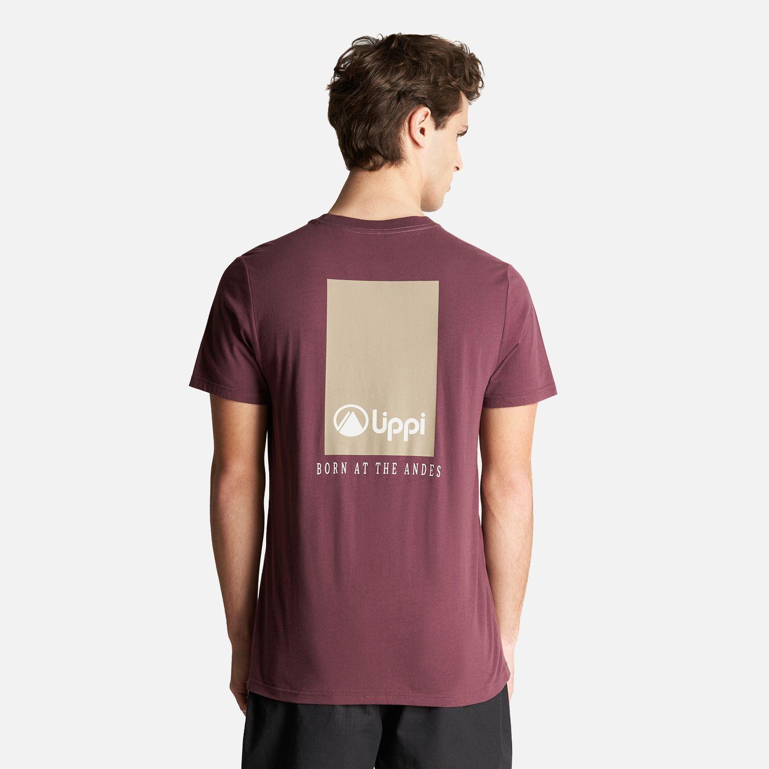 Polera Hombre Logo Lippi Back T-Shirt Burdeo Lippi-1
