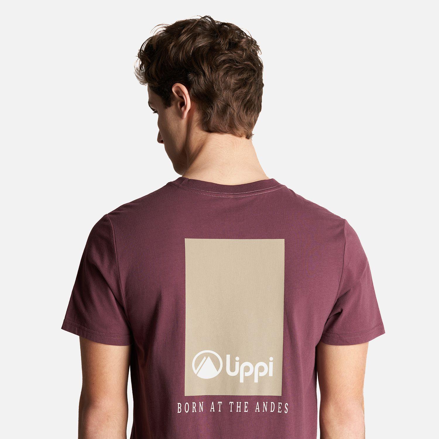 Polera Hombre Logo Lippi Back T-Shirt Burdeo Lippi-5