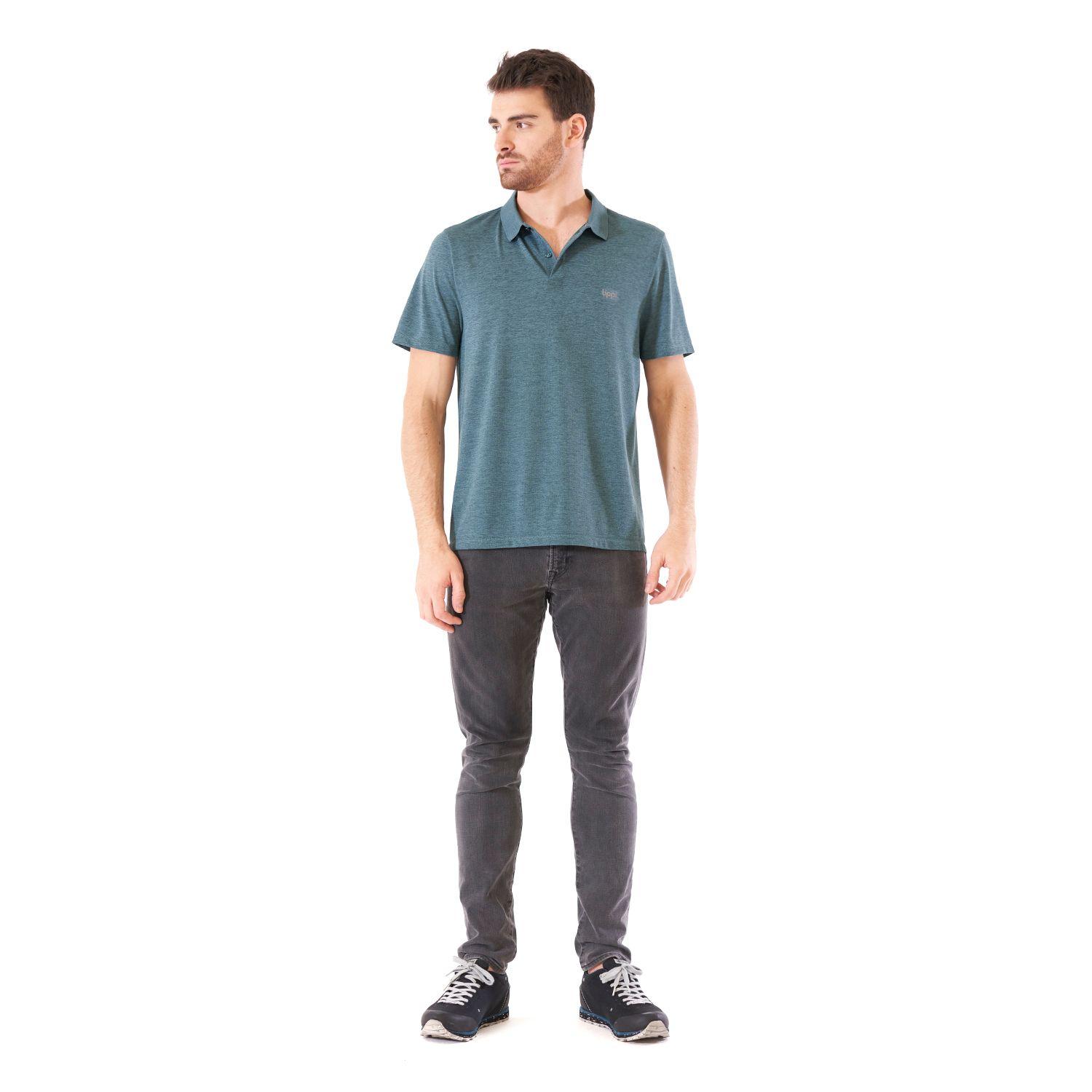Polera Hombre B-Classic Seamless Polo Turquesa Lippi-5