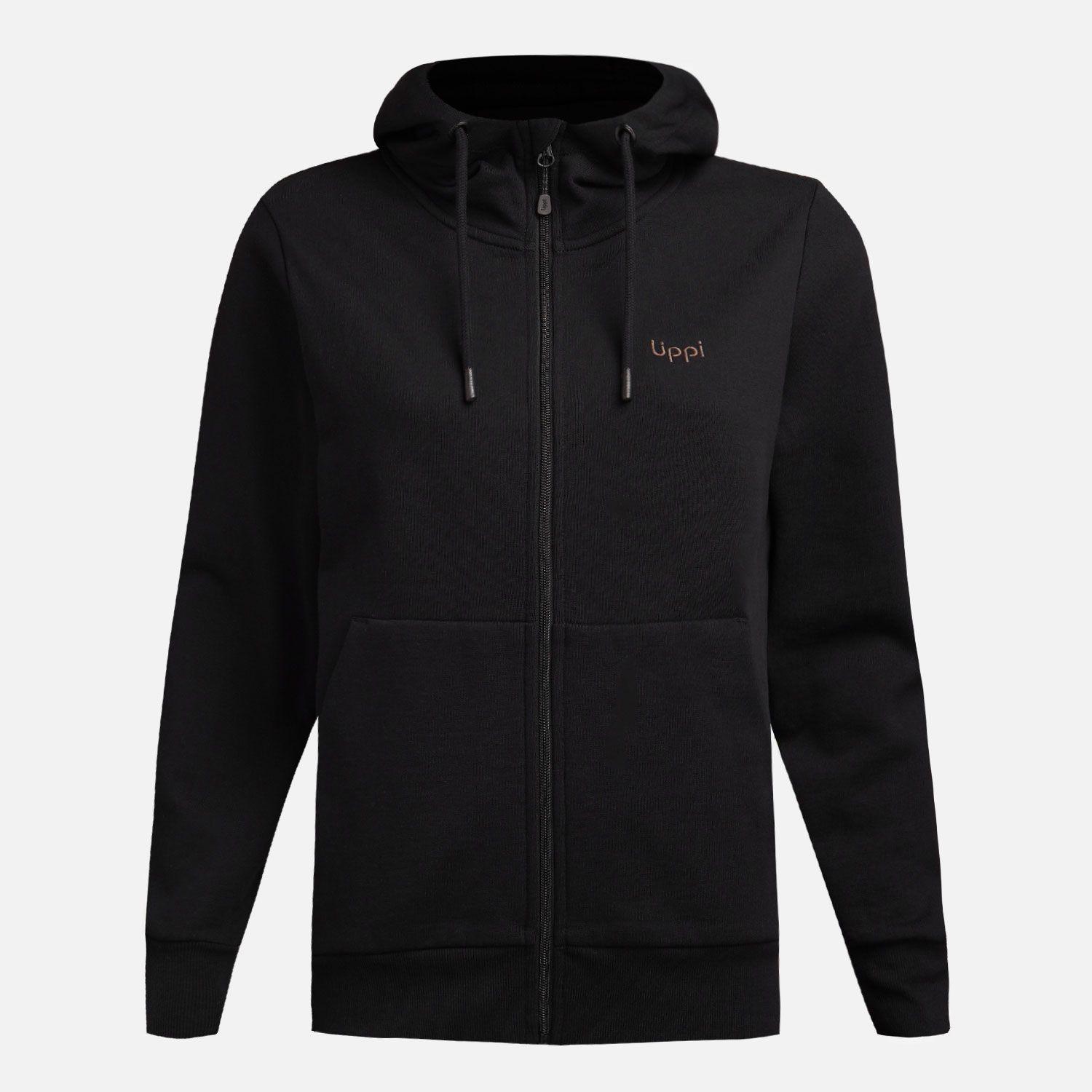 Polerón Mujer Ulmo Light Full Zip Hoody Sweatshirt Negro Lippi V26-6