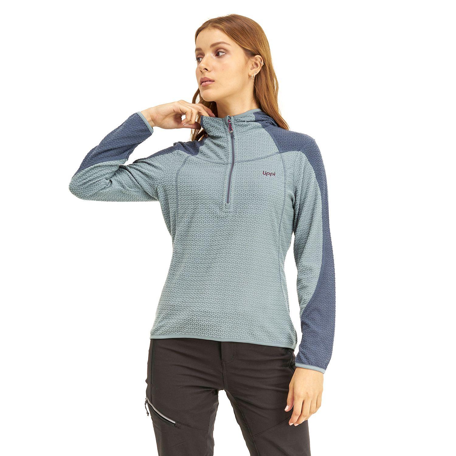 Poleron Mujer Jacaranda Nano-F 14 Zip Hoody Azul Grisaceo Lippi-1
