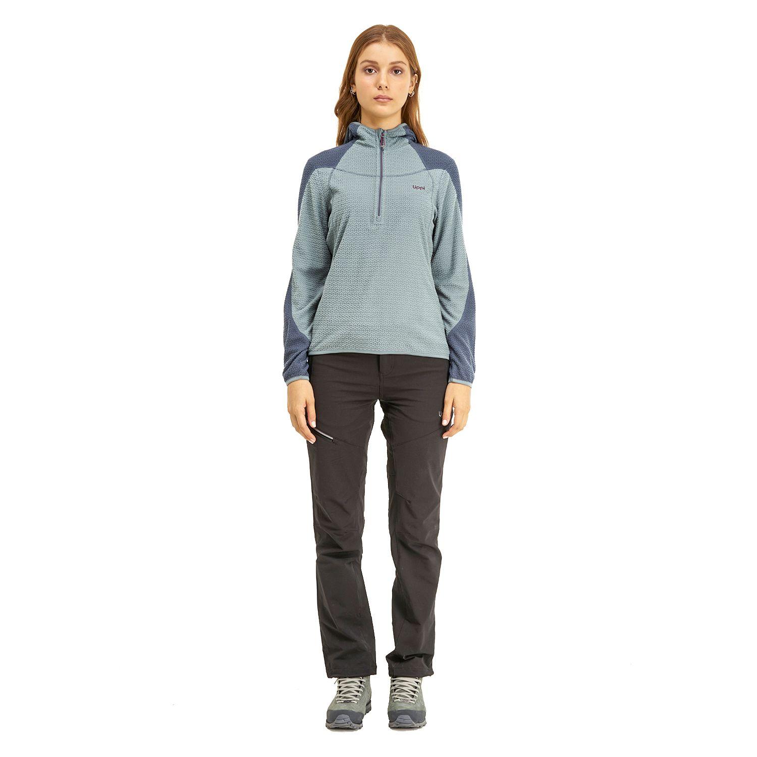 Poleron Mujer Jacaranda Nano-F 14 Zip Hoody Azul Grisaceo Lippi-5
