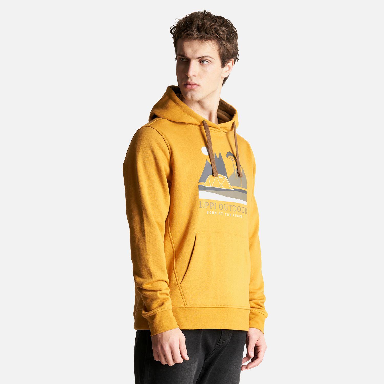 Poleron Hombre Insigne Hoody Sweatshirt Mostaza Lippi V23-2