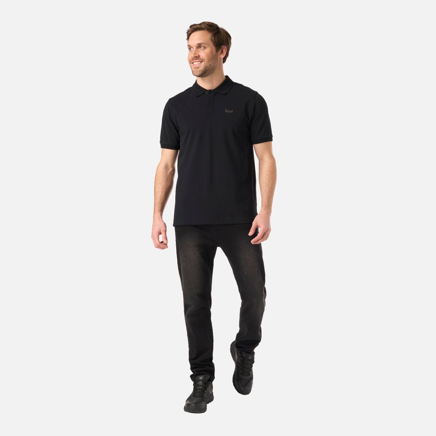 Polera Hombre First Class Elastic Polo Negro Lippi V26-4