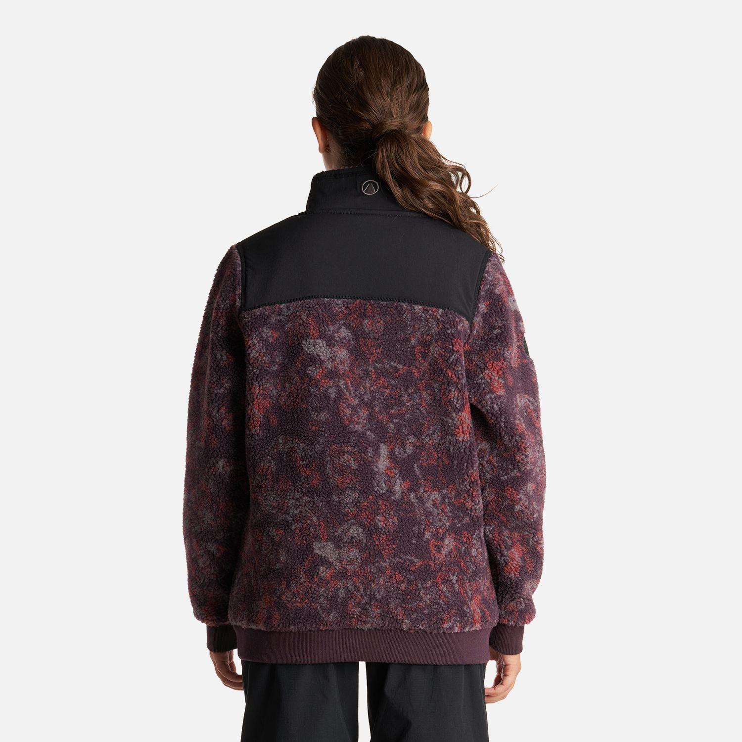 Chaqueta Teen Girl Glaciar Sherpa Pro 1/4 Zip Jacket  Print Burdeo Lippi-3