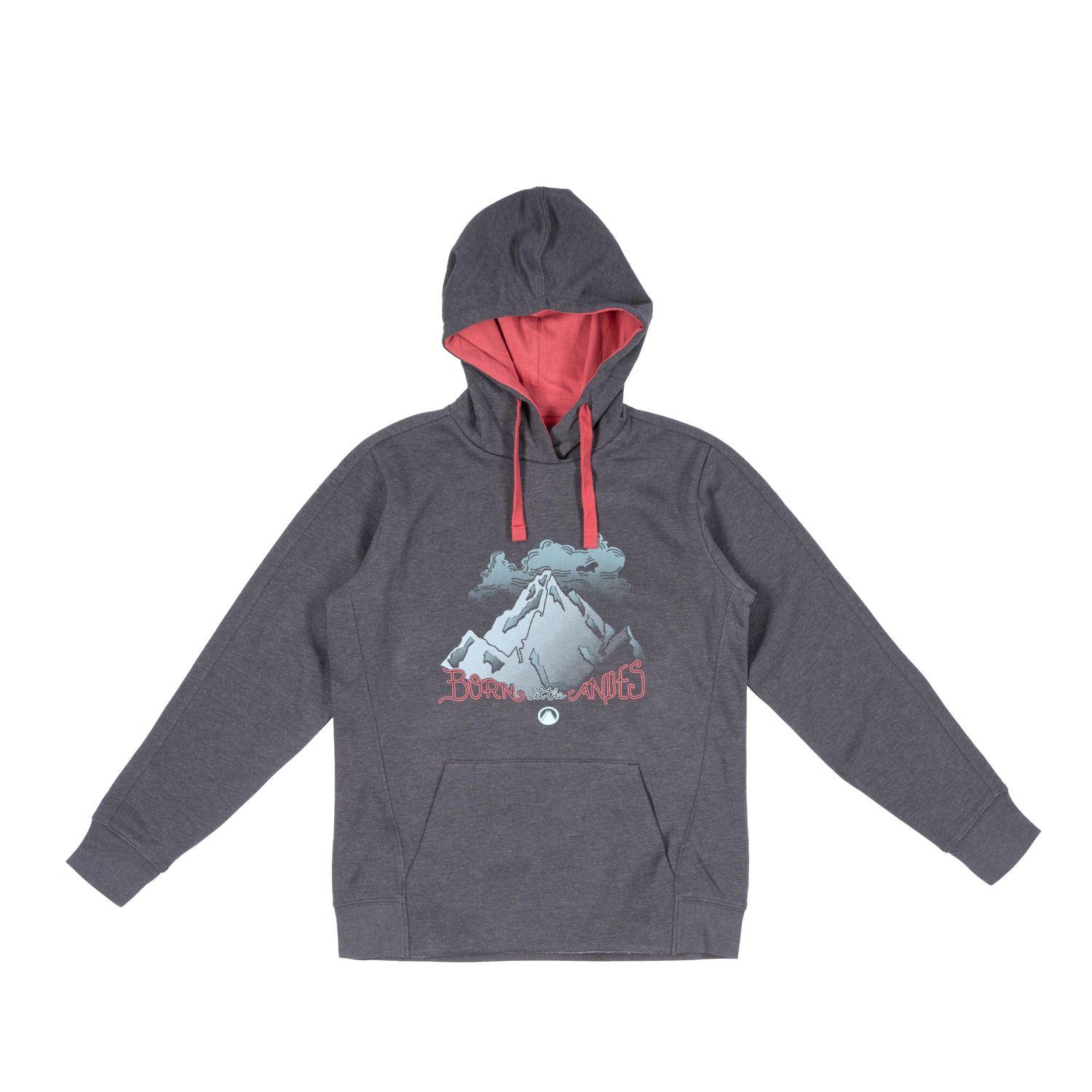 Poleron Teen Girl Insigne Hoody Sweatshirt Melange Gris Oscuro Lippi-0