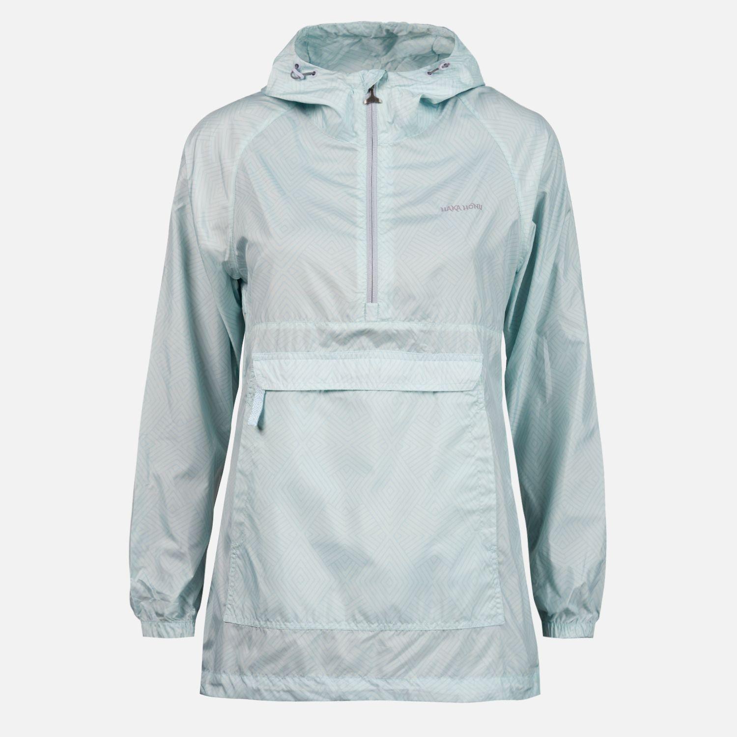 Chaqueta Mujer Aperrao 1/4 Zip Full Print Celeste Haka Honu-0