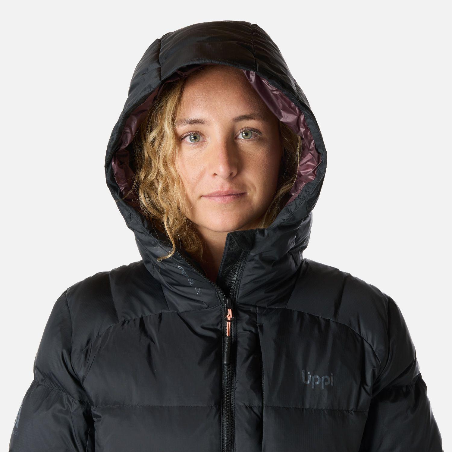 Chaqueta Mujer Rokko Down Hoody Jacket Negro Lippi I26-3