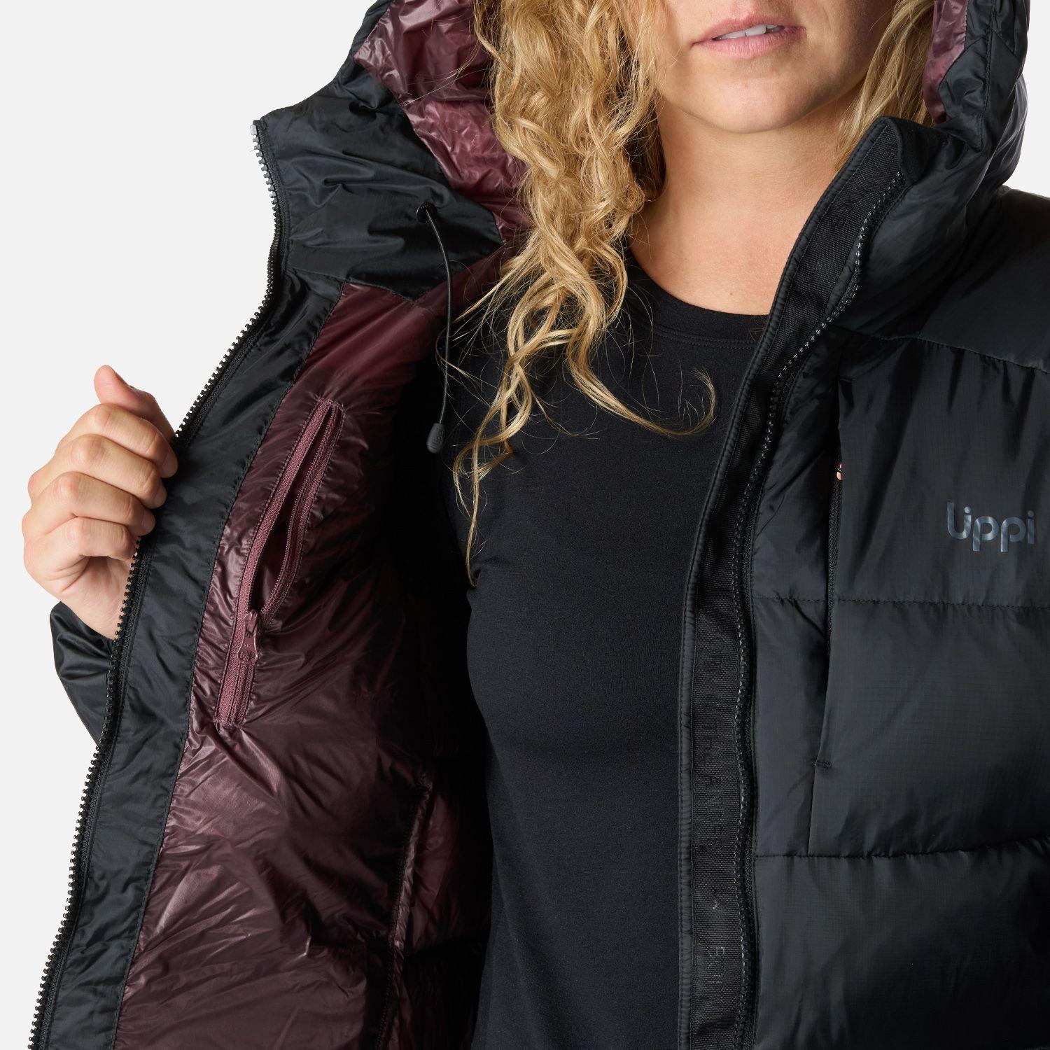 Chaqueta Mujer Rokko Down Hoody Jacket Negro Lippi I26-8