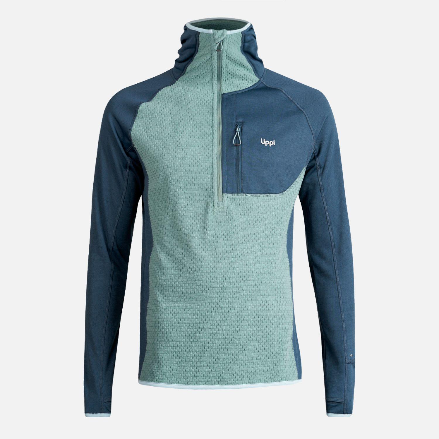 Poleron Hombre Jacaranda Mountain Nano-F 1/4 Zip Hoody Jade Oscuro Lippi-0