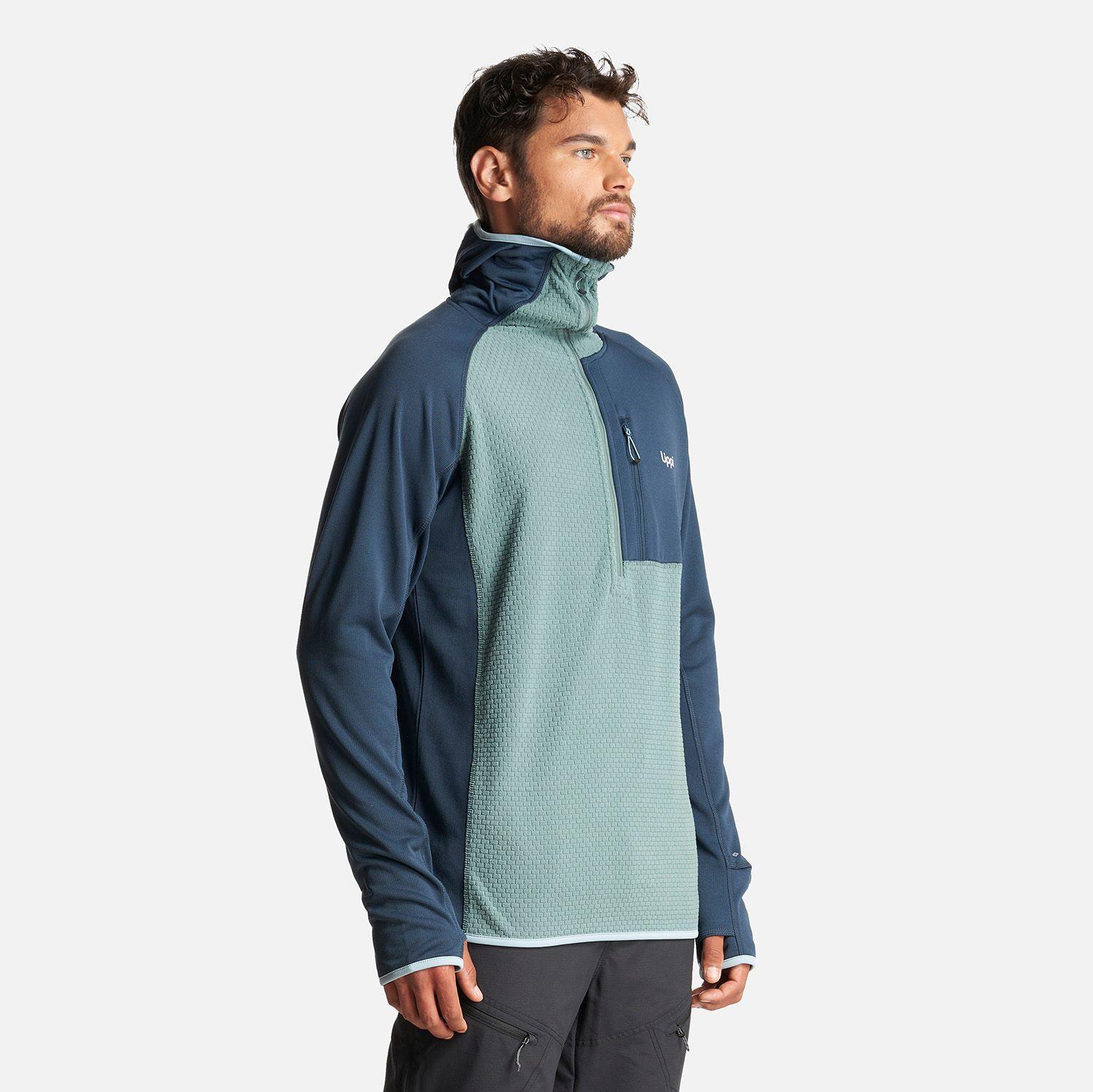 Poleron Hombre Jacaranda Mountain Nano-F 1/4 Zip Hoody Jade Oscuro Lippi-2