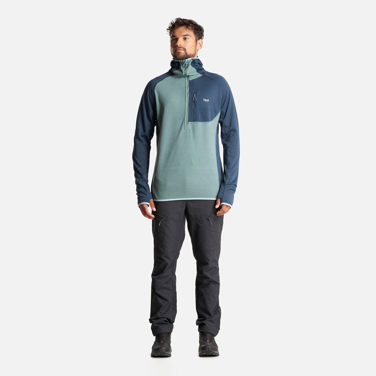 Poleron Hombre Jacaranda Mountain Nano-F 1/4 Zip Hoody Jade Oscuro Lippi-7