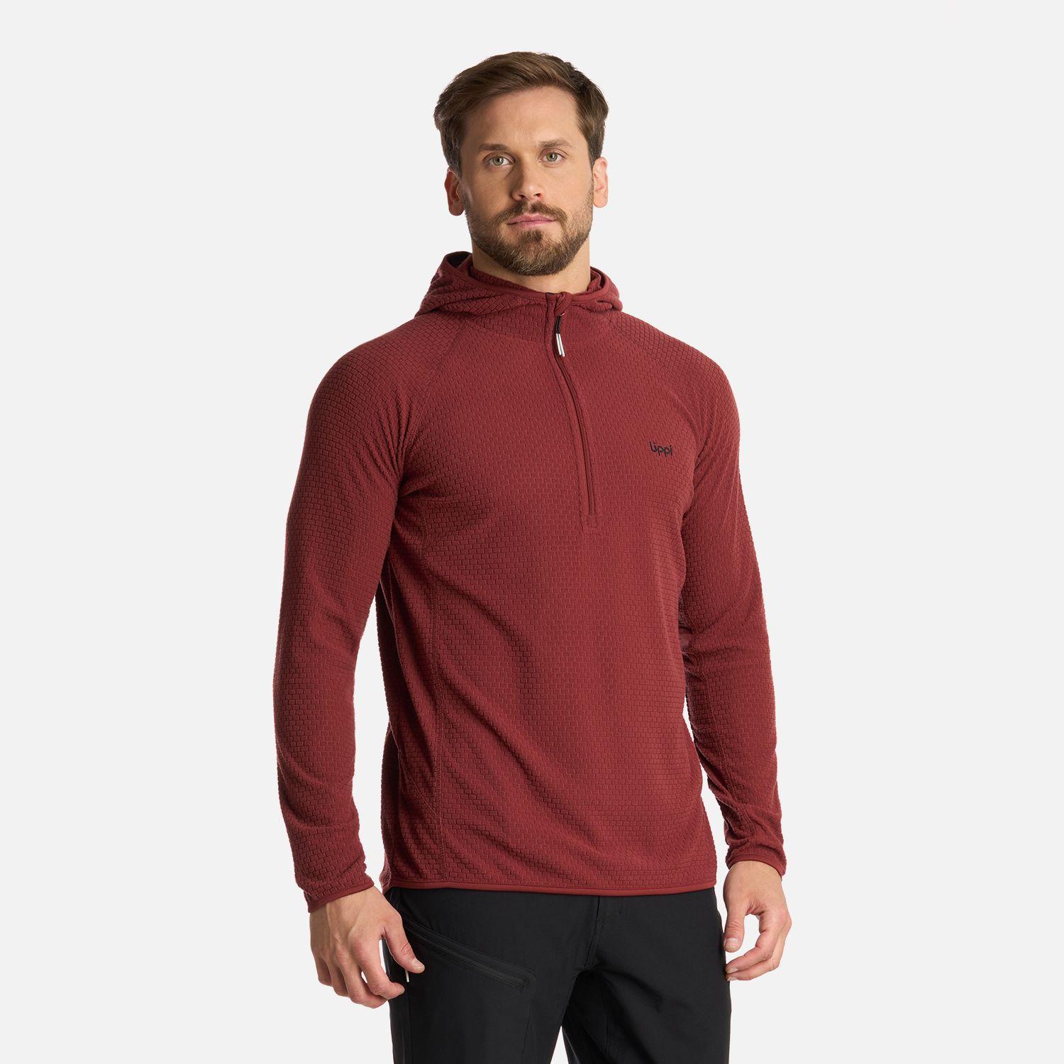 Polerón Hombre Jacaranda NanoF 14 Zip Hoody Burdeo Lippi I25-1
