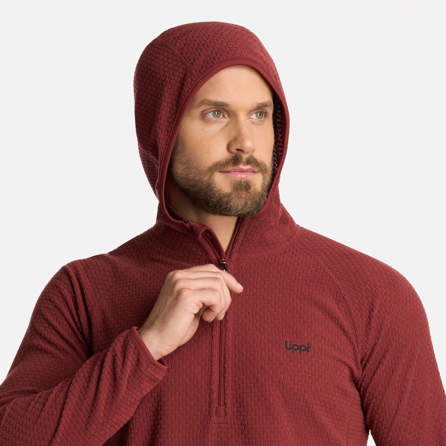 Polerón Hombre Jacaranda NanoF 14 Zip Hoody Burdeo Lippi I25-3