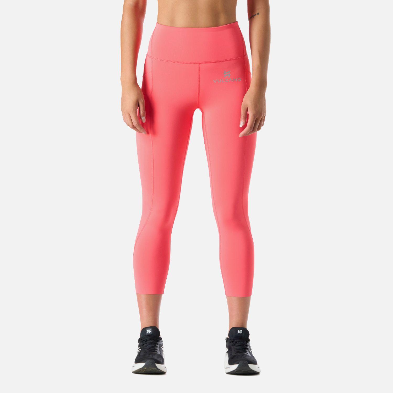 Calza Mujer BTM Compressive 3/4 High Rise Coral Vulcano-0