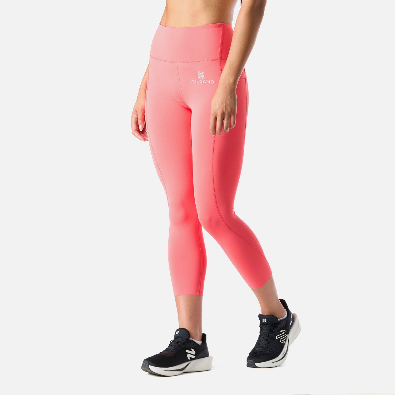 Calza Mujer BTM Compressive 3/4 High Rise Coral Vulcano-1