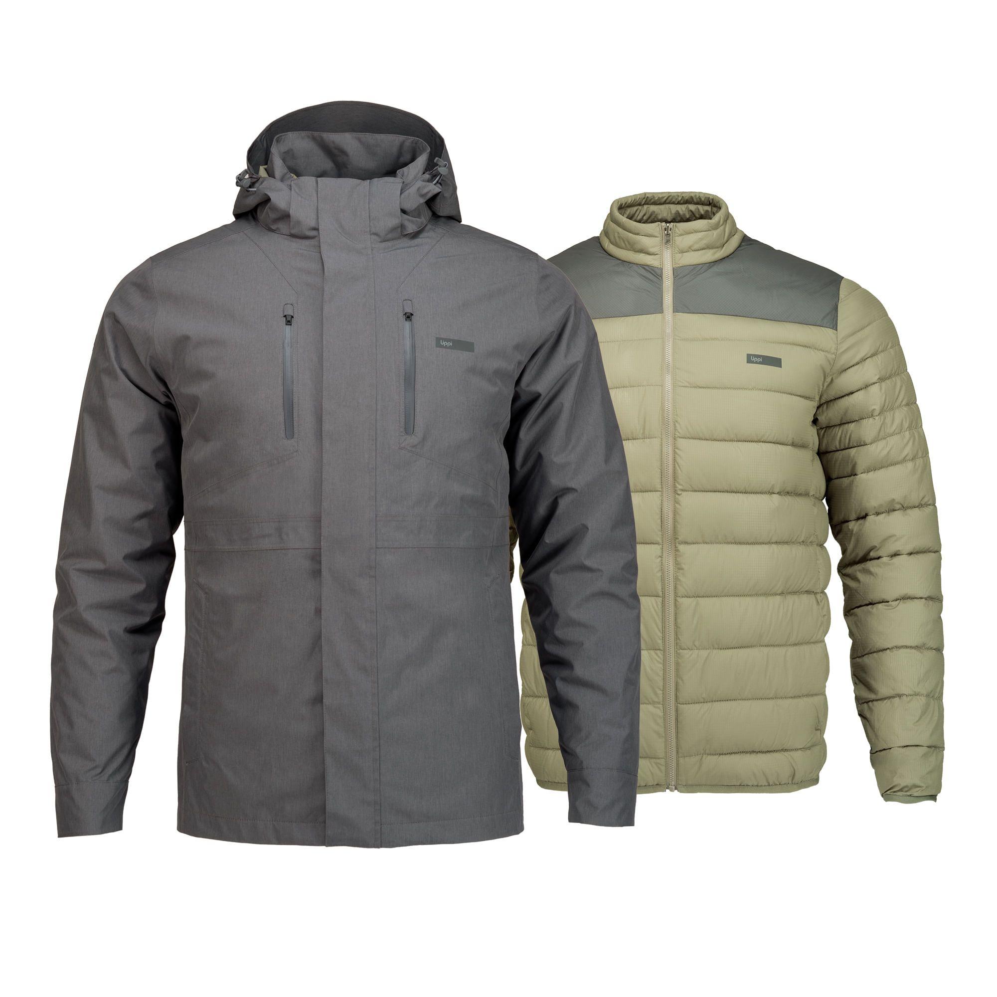 Chaqueta Hombre Intersection Fusion-3 Hoody Jacket Grafito / Verde Oliva Lippi-0