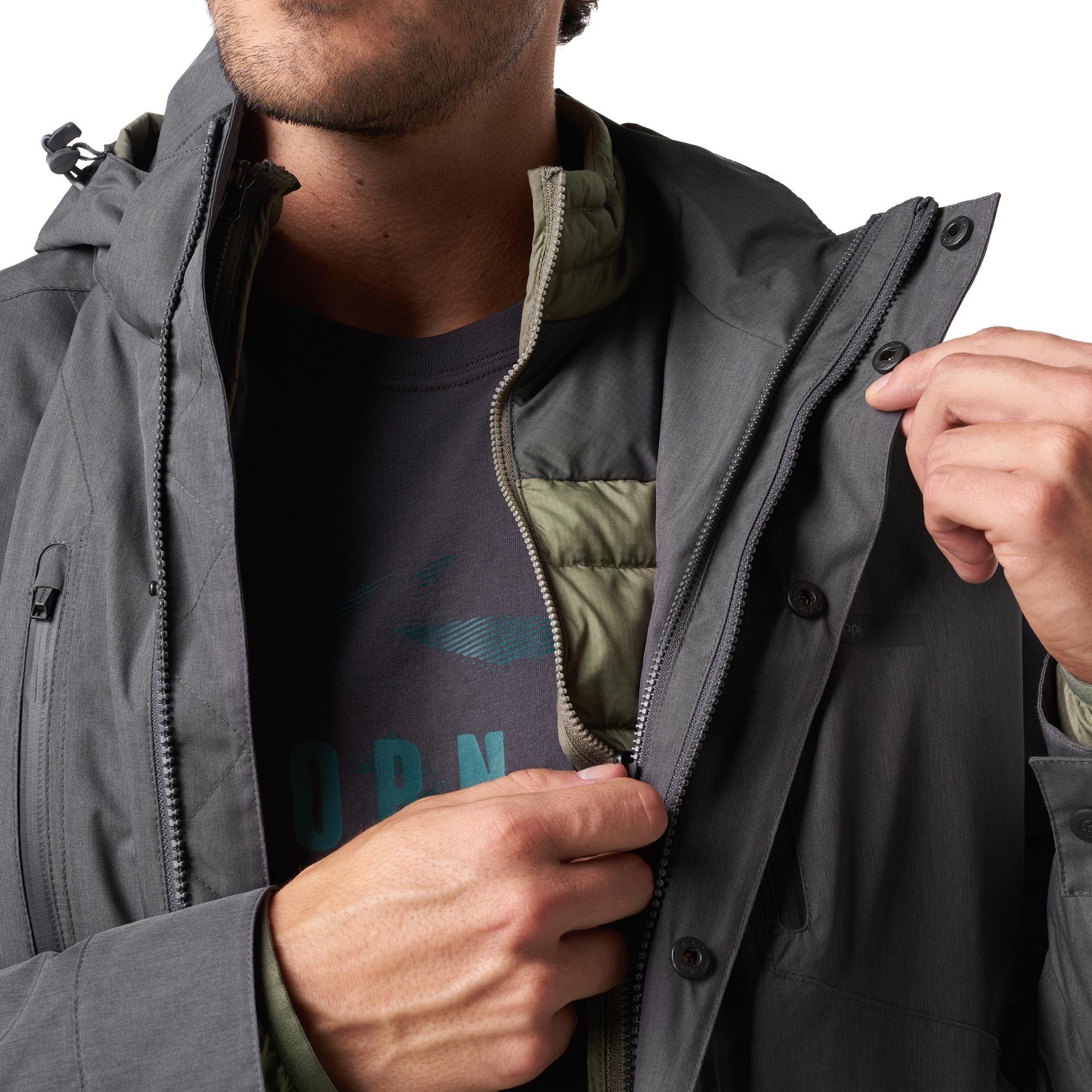 Chaqueta Hombre Intersection Fusion-3 Hoody Jacket Grafito / Verde Oliva Lippi-6