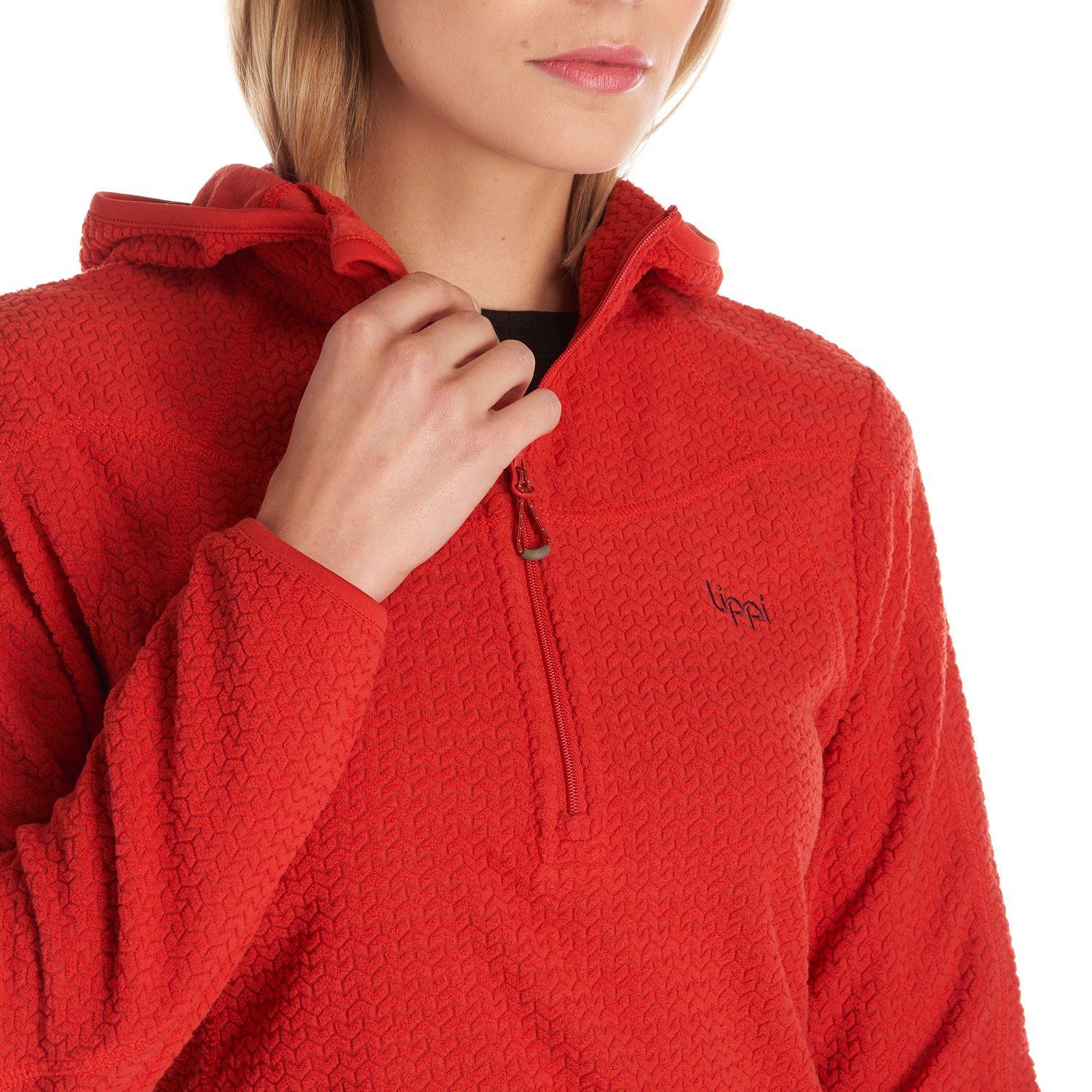 Poleron Mujer Jacaranda Nano-F 14 Zip Hoody Rojo Lippi-6