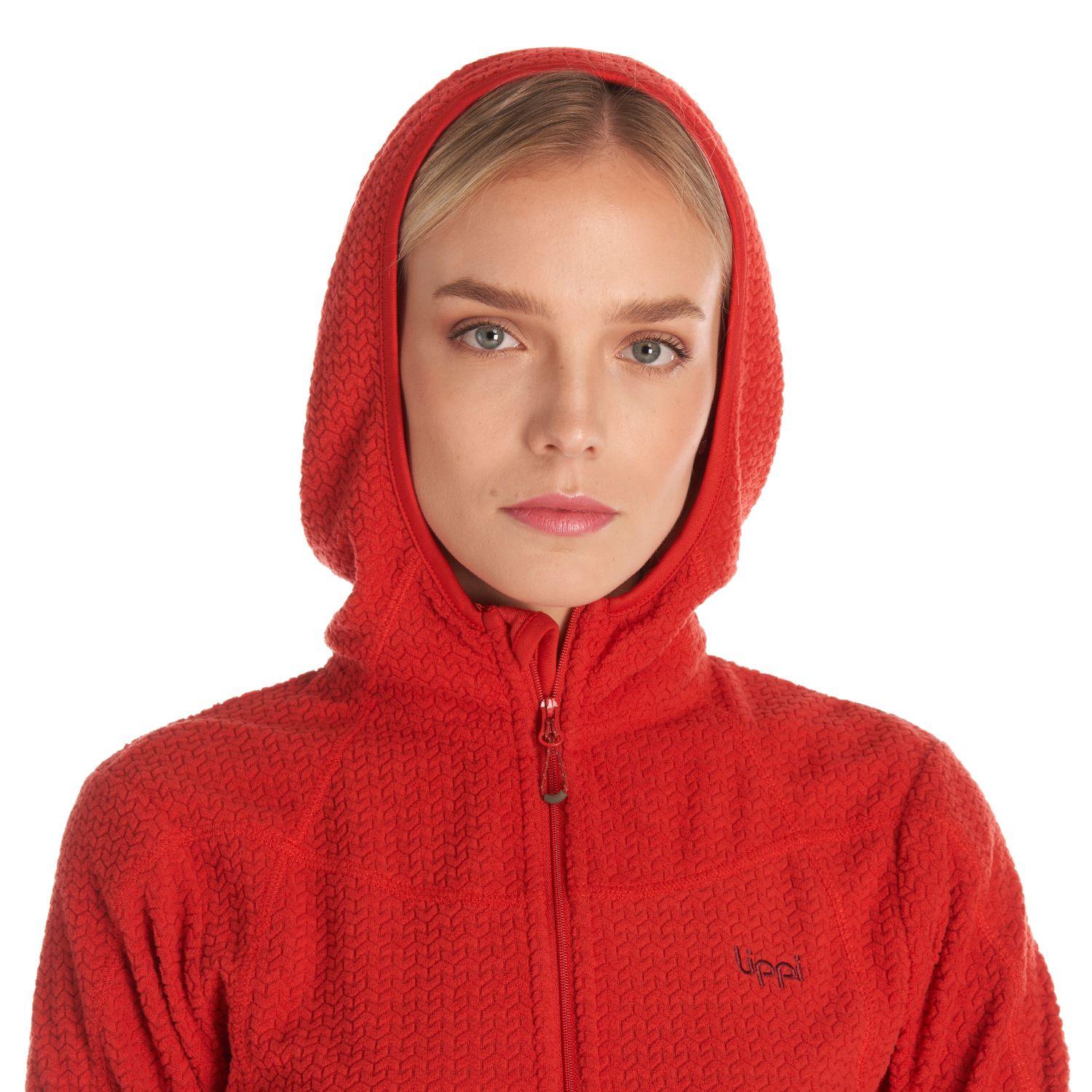 Poleron Mujer Jacaranda Nano-F 14 Zip Hoody Rojo Lippi-7