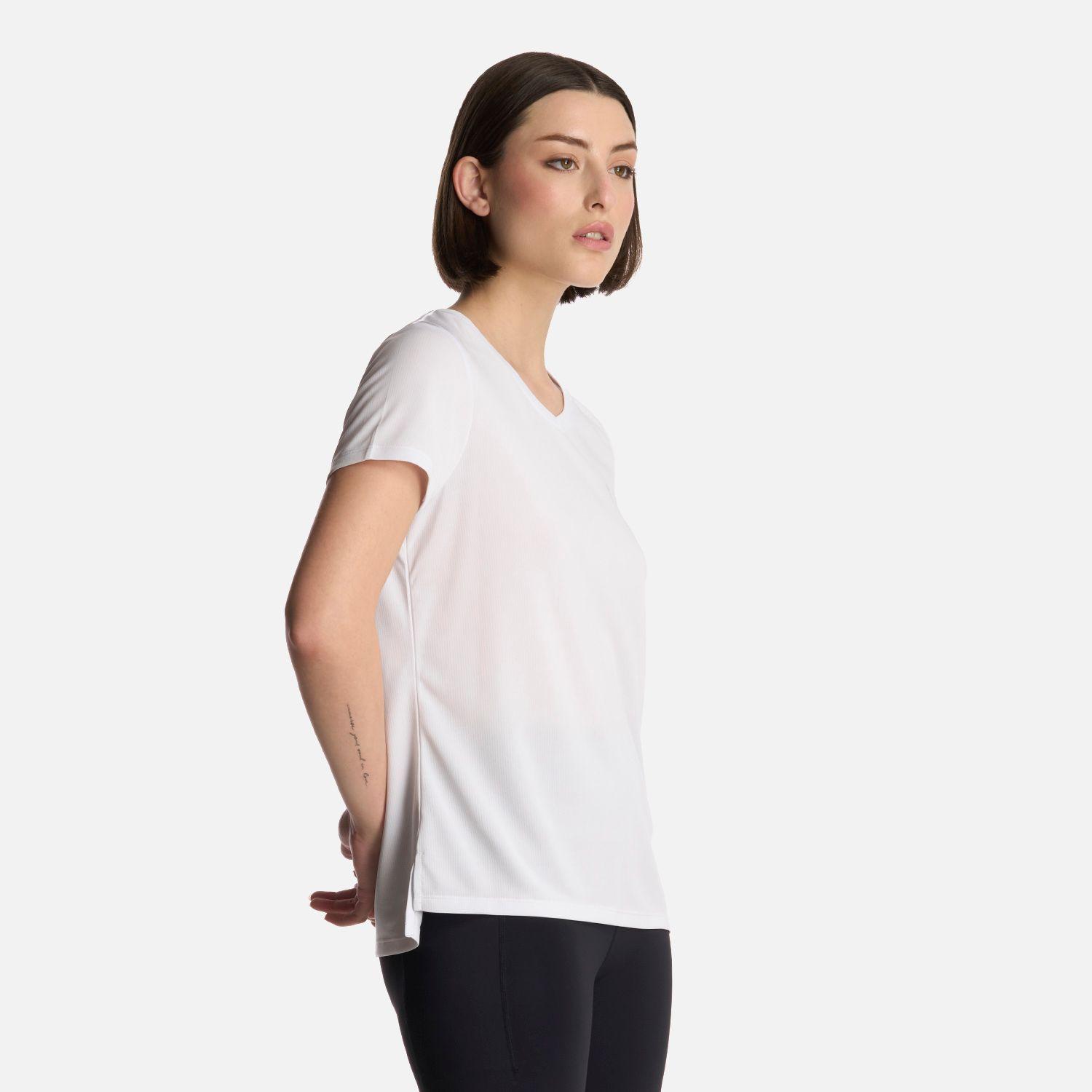 Polera Mujer Core V-Neck Q-Dry T-Shirt Blanco Lippi-1