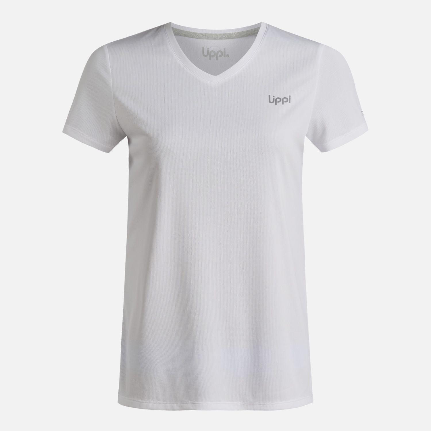 Polera Mujer Core V-Neck Q-Dry T-Shirt Blanco Lippi-5