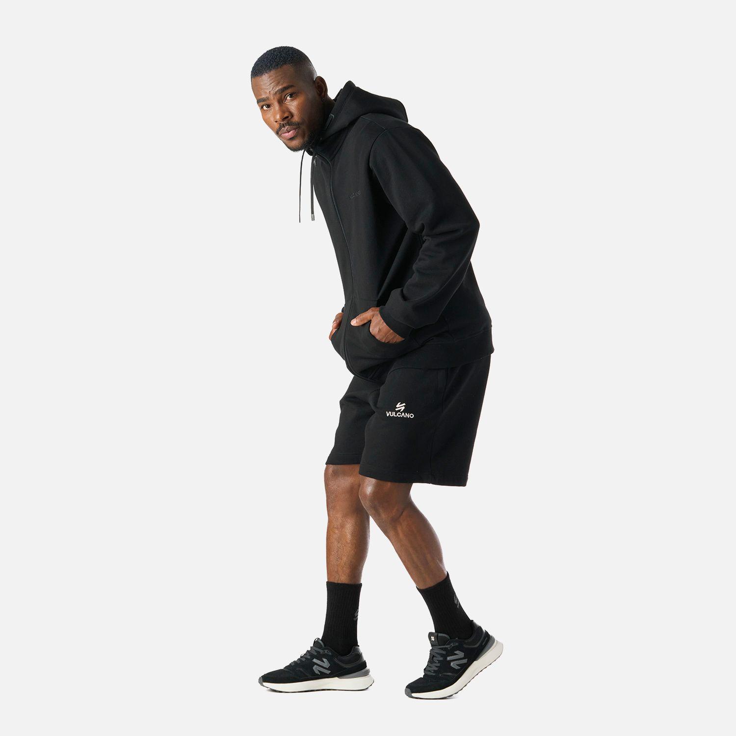 Polerón Hombre Cool Down Full Zip Hoody Negro Vulcano-2