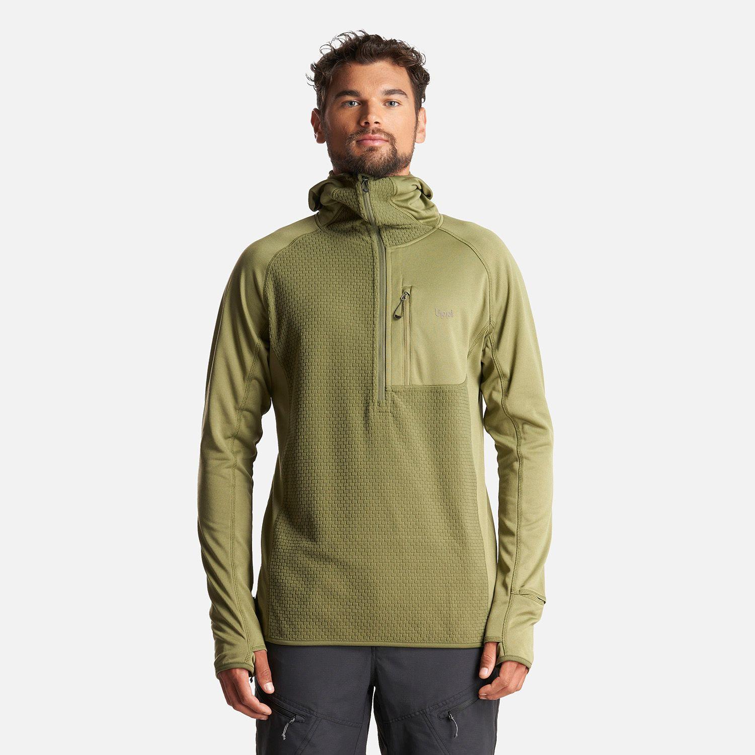 Poleron Hombre Jacaranda Mountain Nano-F 1/4 Zip Hoody Verde Lippi-1