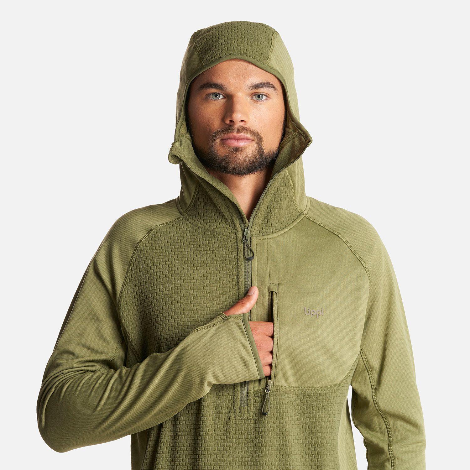 Poleron Hombre Jacaranda Mountain Nano-F 1/4 Zip Hoody Verde Lippi-5