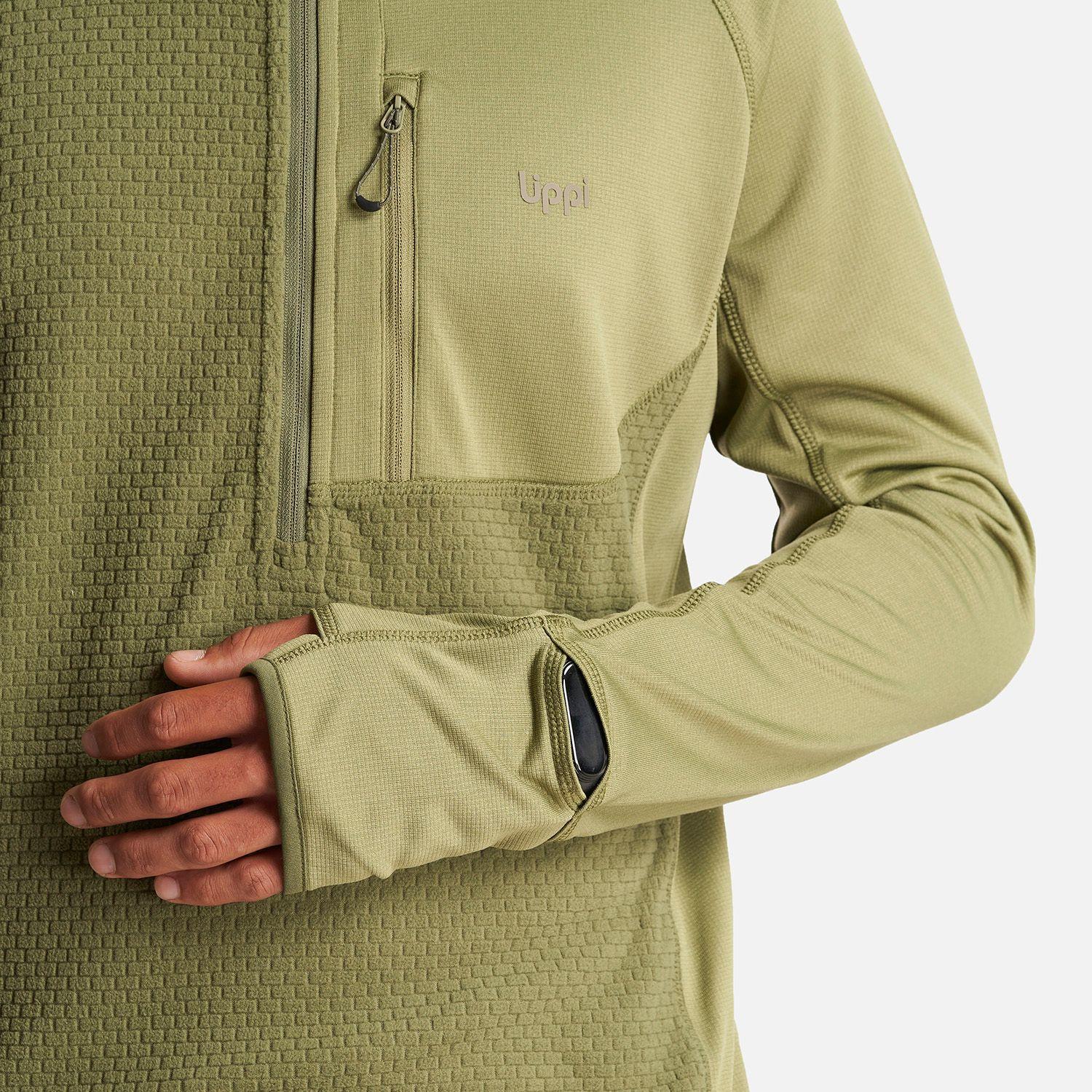 Poleron Hombre Jacaranda Mountain Nano-F 1/4 Zip Hoody Verde Lippi-6