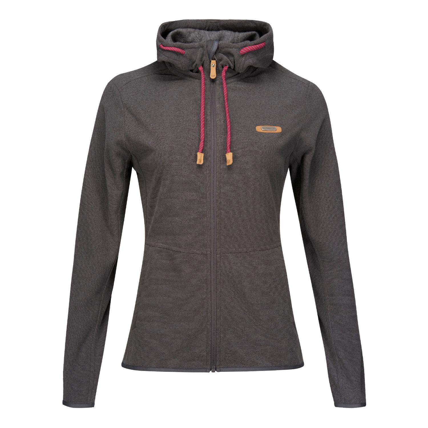 Poleron Mujer Stripes Nano-F Full Zip Hoody Grafito Lippi 22-0