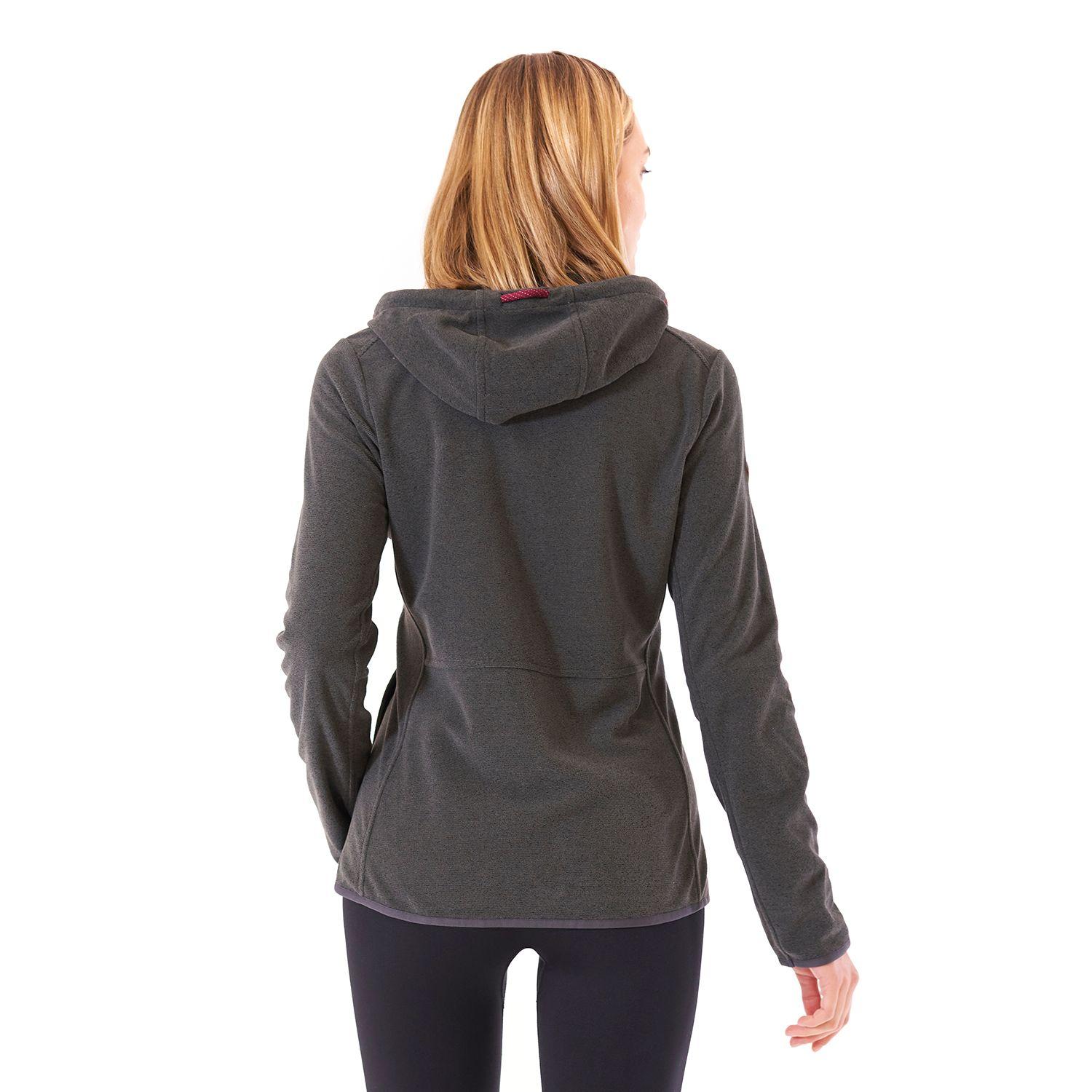 Poleron Mujer Stripes Nano-F Full Zip Hoody Grafito Lippi 22-6