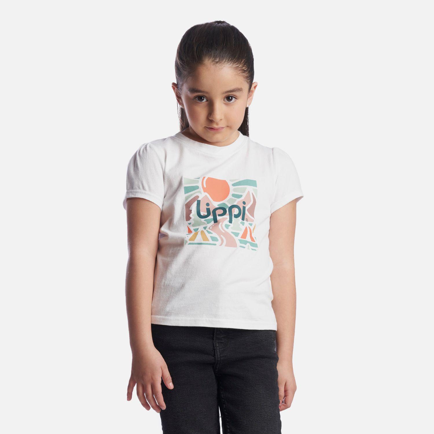 Polera Niña Logo Lippi T-Shirt Blanco Lippi V24-1