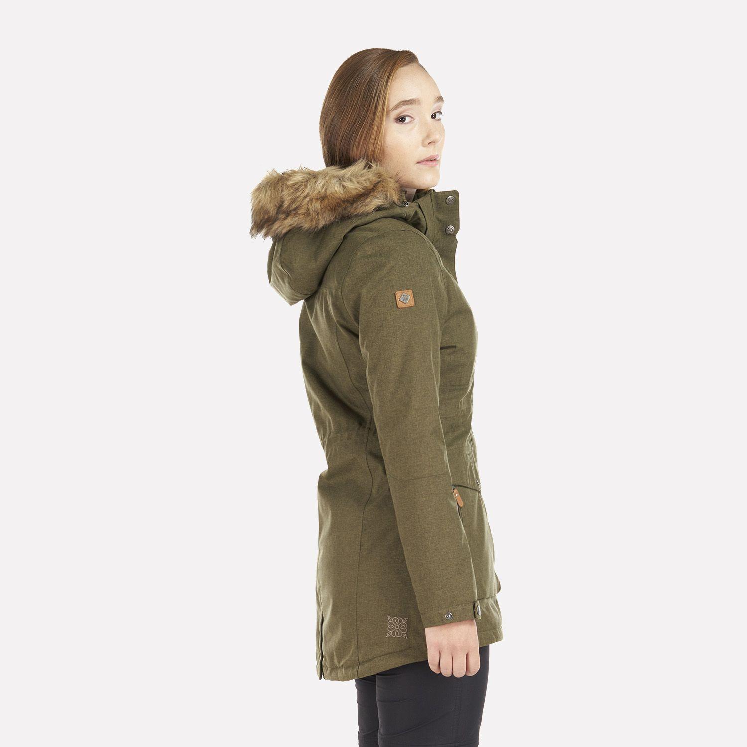 Chaqueta Mujer Roble B-Dry Hoody Jacket Melange Verde Lippi I21-2