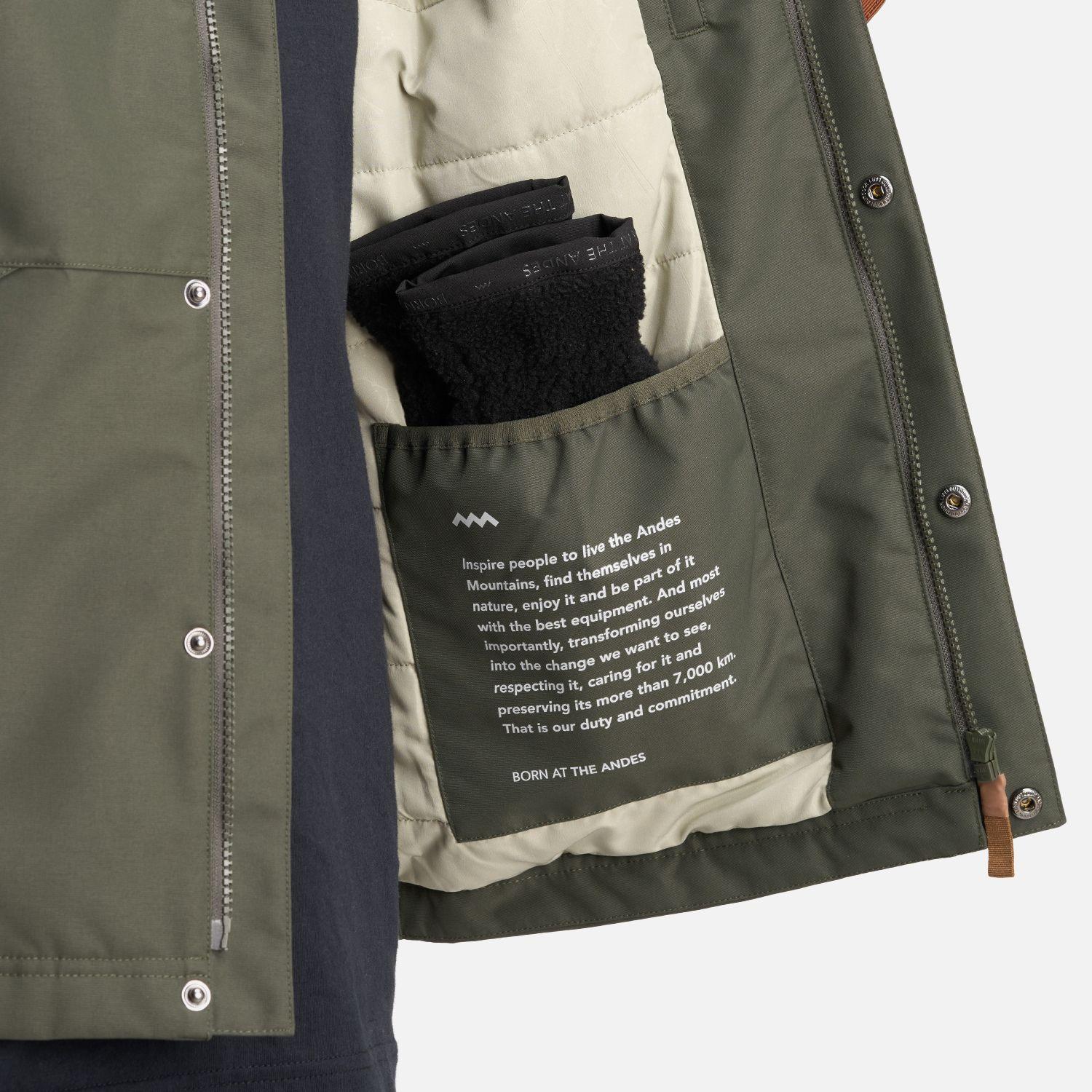 Chaqueta Teen Boy Rainy B-Dry Hoody Jacket Verde Militar Lippi-8