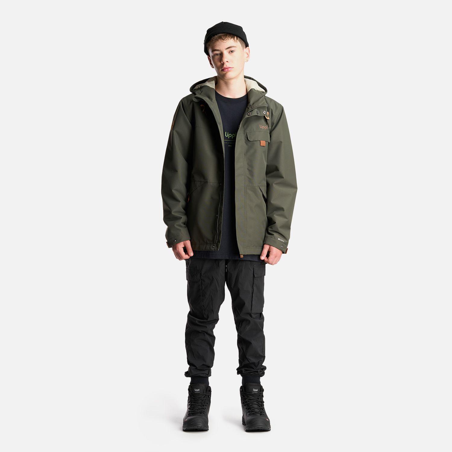 Chaqueta Teen Boy Rainy B-Dry Hoody Jacket Verde Militar Lippi-9