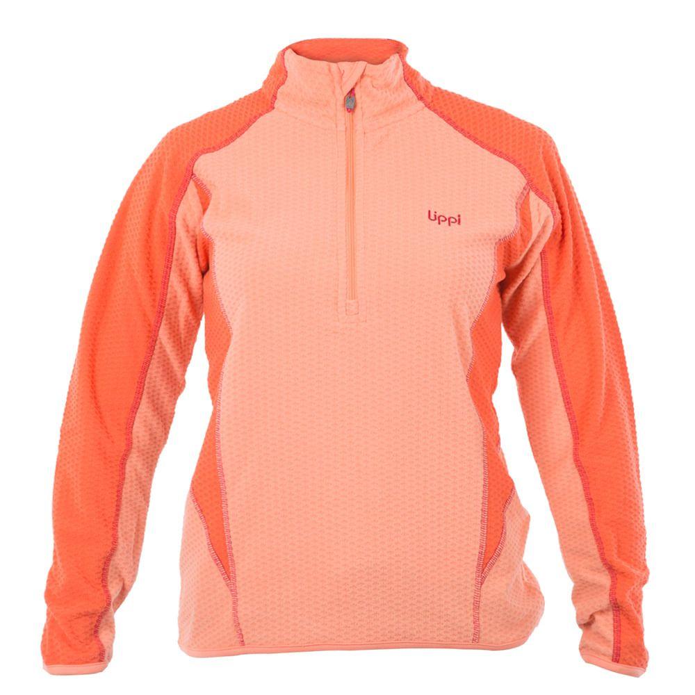 Poleron Mujer Jacaranda Nano-F 14 Zip Salmon / Rojo Coral Lippi-0