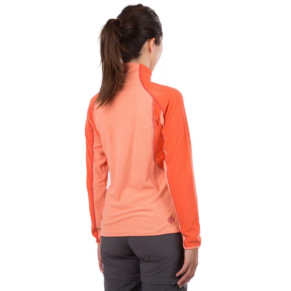 Poleron Mujer Jacaranda Nano-F 14 Zip Salmon / Rojo Coral Lippi-2