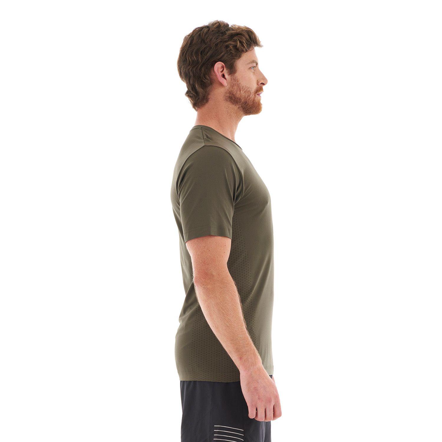 Polera Hombre Challenge Seamless T-Shirt Verde Musgo Lippi-3