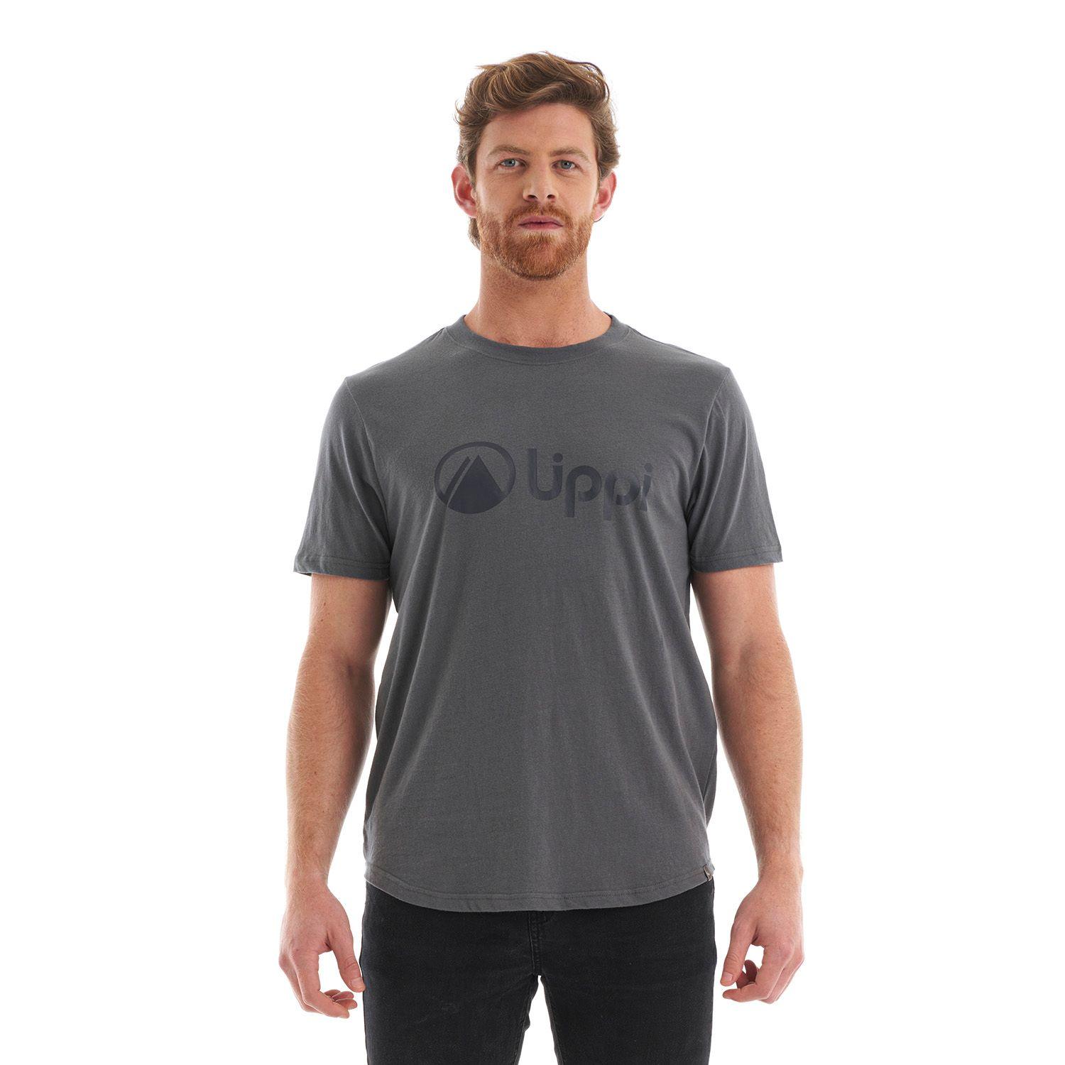 Polera Hombre Logo Lippi UV-Stop T-Shirt Gris Medio Lippi-1