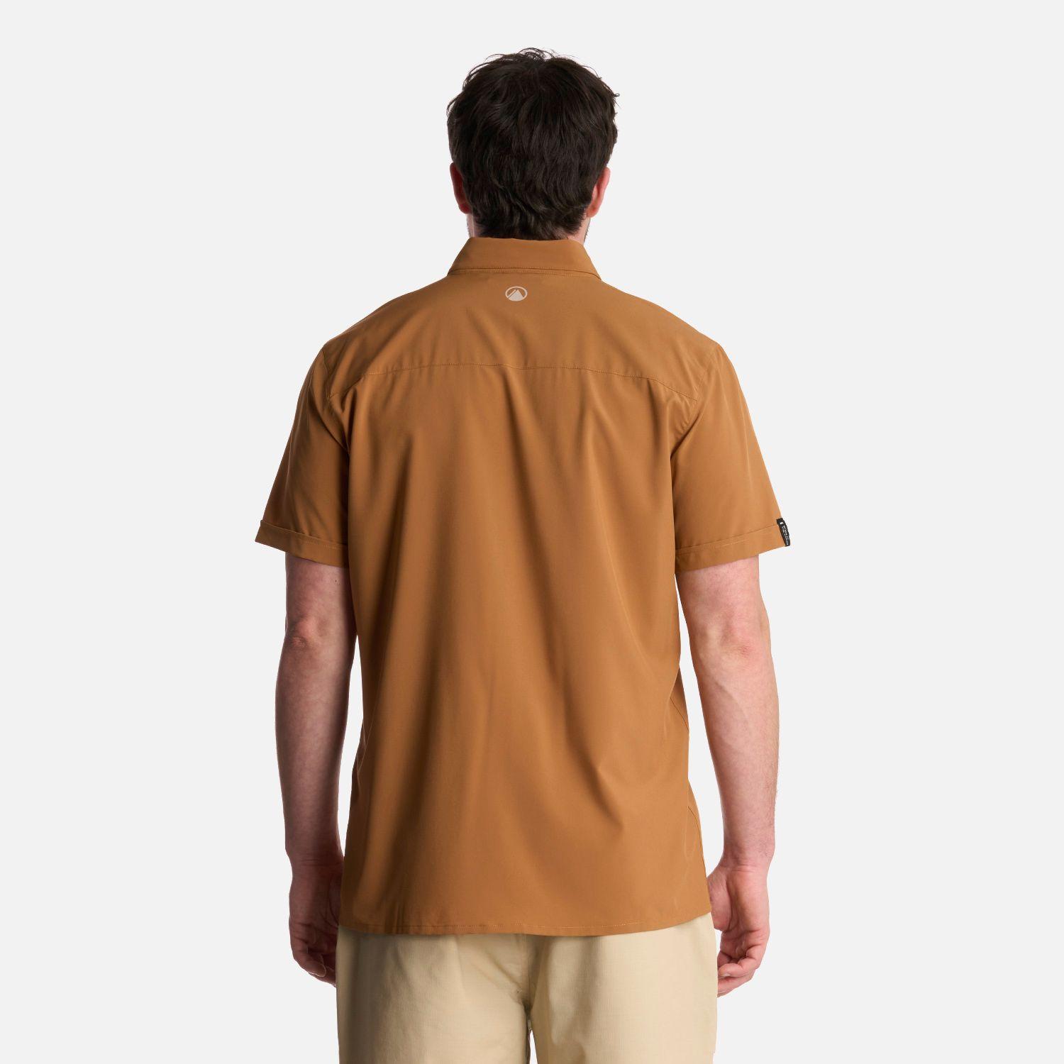 Camisa Hombre Wallace Short Sleeve Q-dry Shirt Camel Lippi-2
