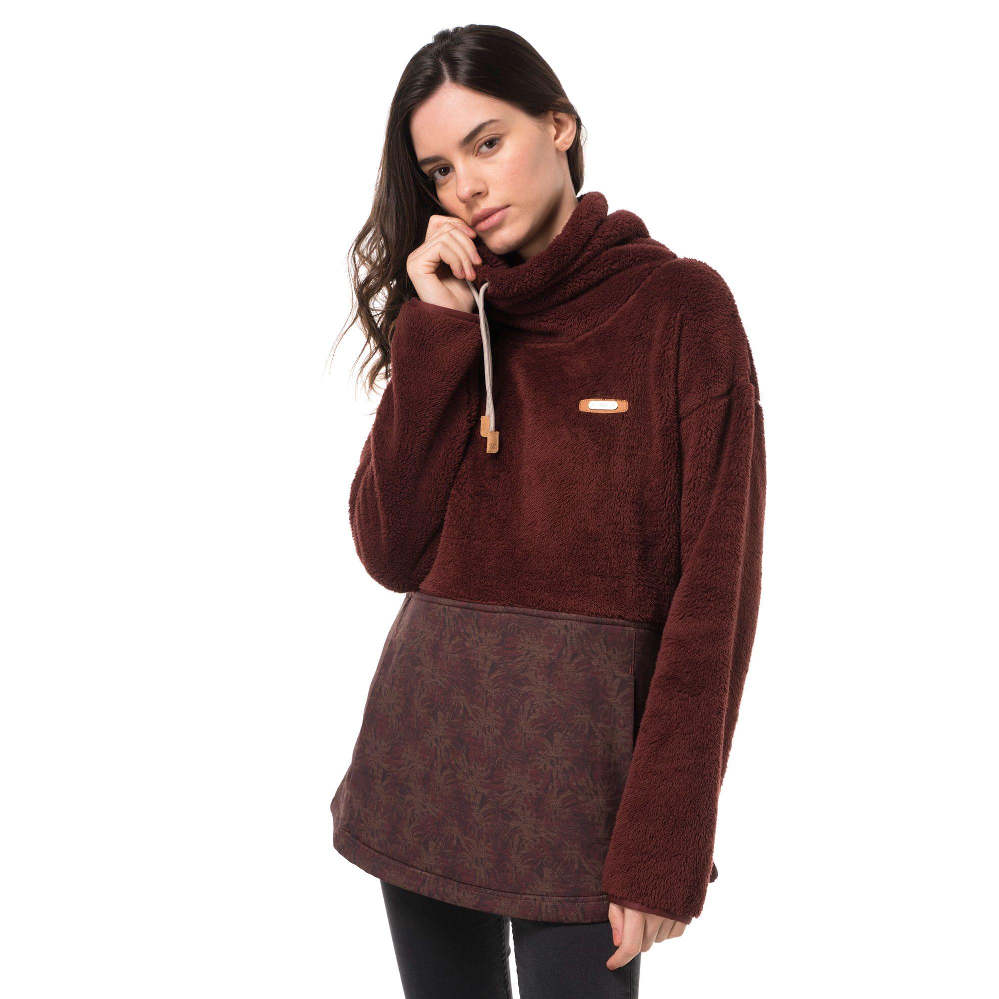 Poleron Mujer Baggy Sweatshirt Vino Lippi-1