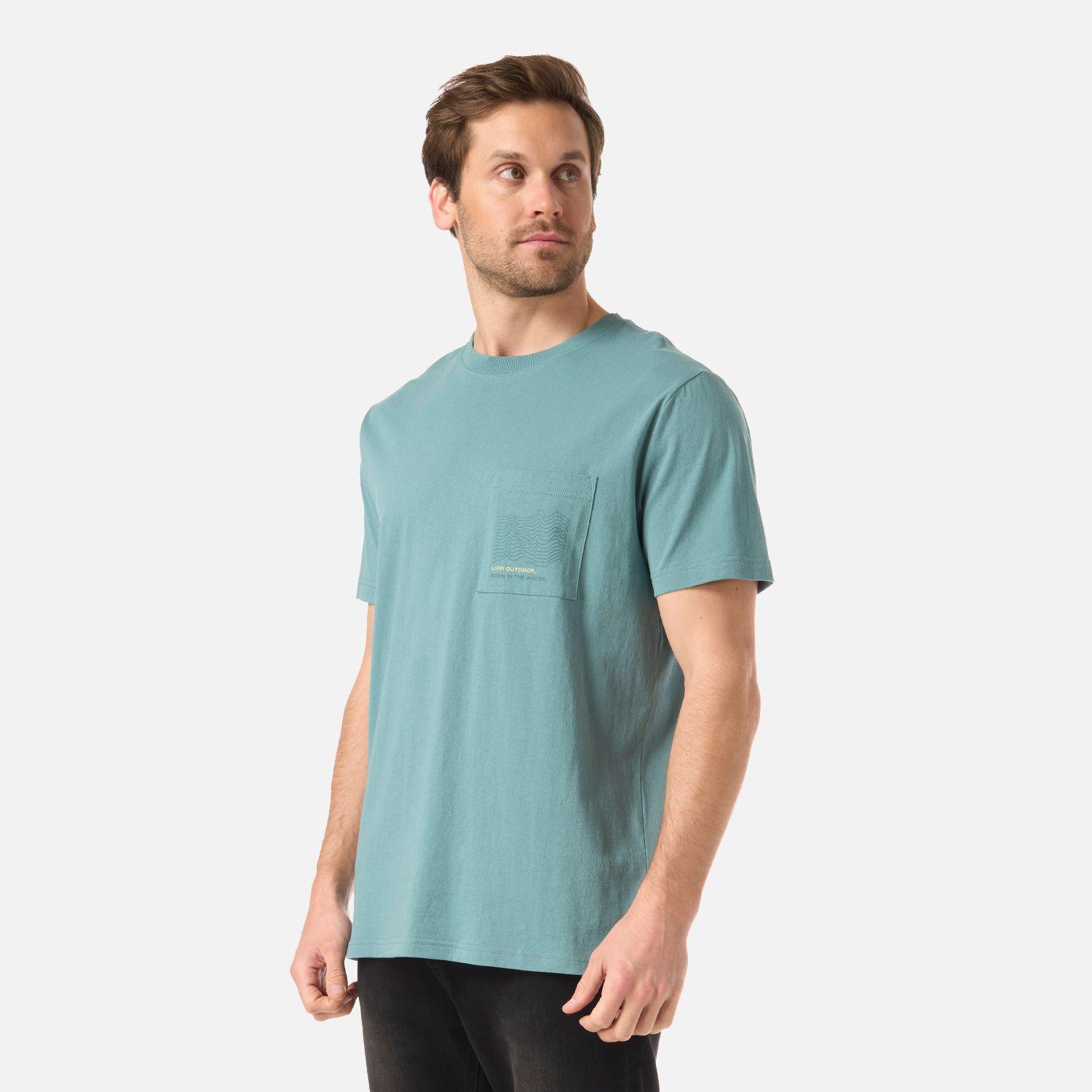 Polera Hombre Ulmo Pocket T-Shirt Turquesa Lippi V26-1