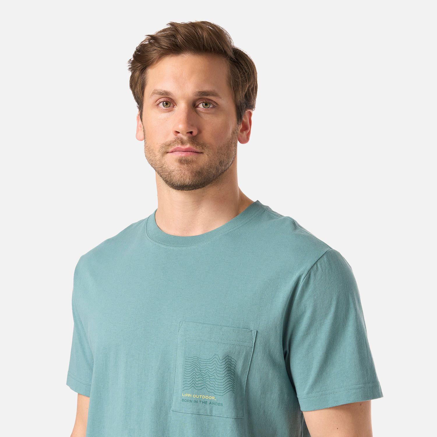 Polera Hombre Ulmo Pocket T-Shirt Turquesa Lippi V26-3
