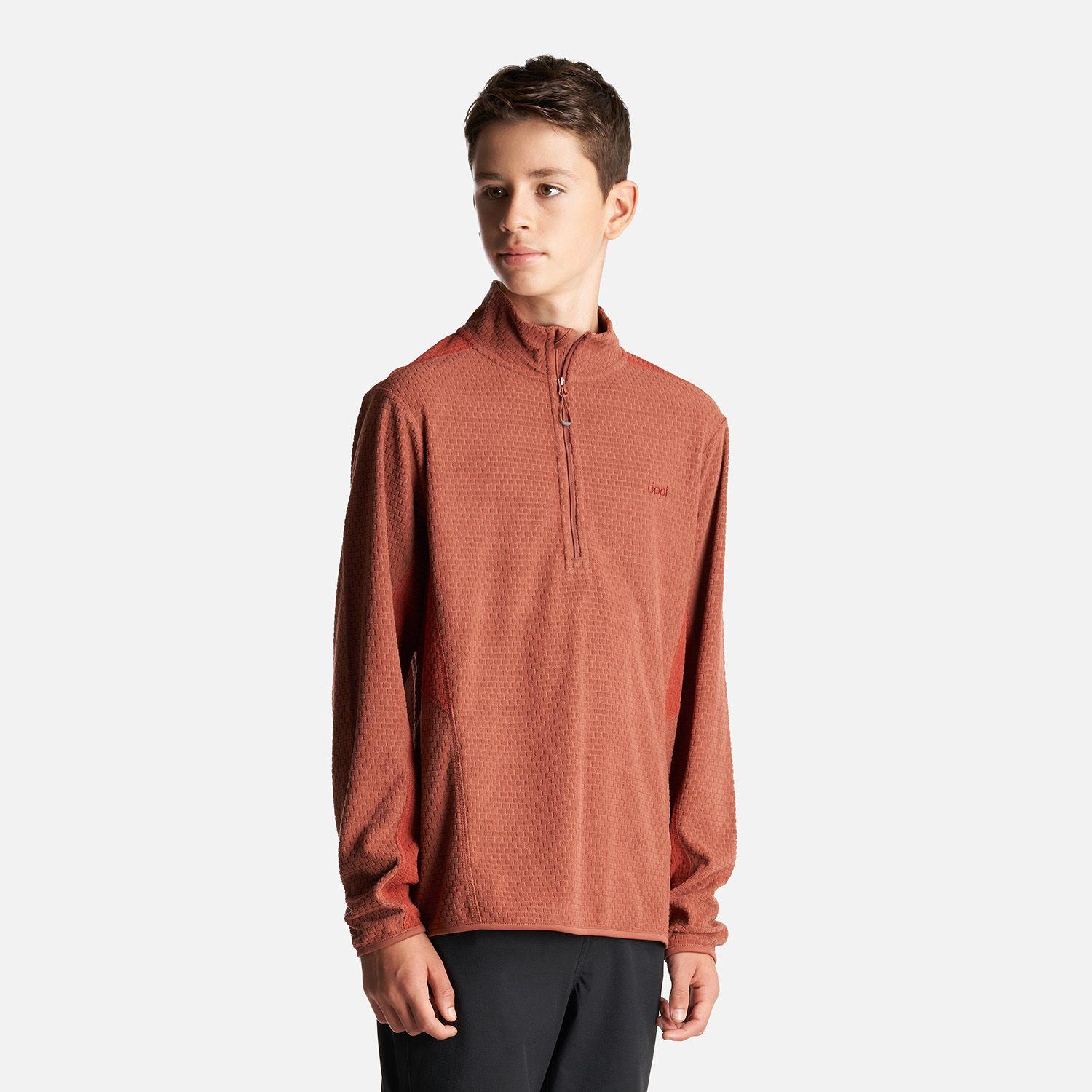 Poleron Teen Boy Mild Nano-F 14 Zip Terracota Lippi I23-2