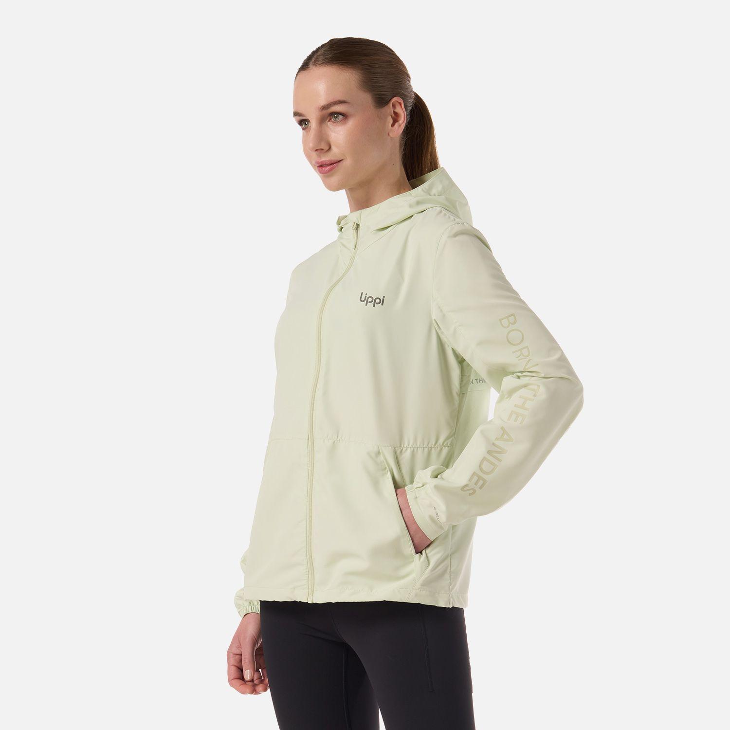 Chaqueta Mujer Nightfall Windbreaker Hoody Jacket Gris/VerdeLippi V26-1