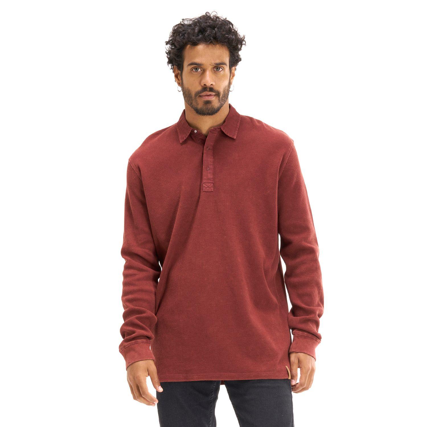 Polera Hombre Simetría Hippie Burdeo Haka Honu I20-2